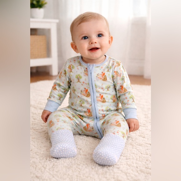 Free Birdees Other - Free Birdees Charming Baby Animal Print Footie